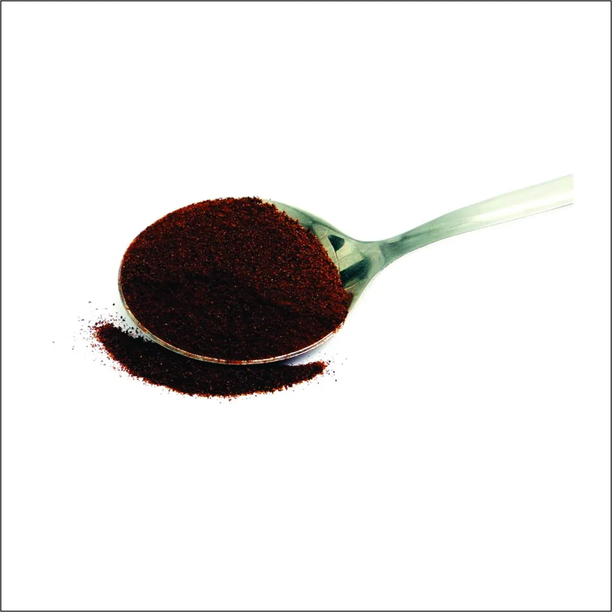 Sunoha instant spray dried coffee — fine free-flowing powder on a spoon